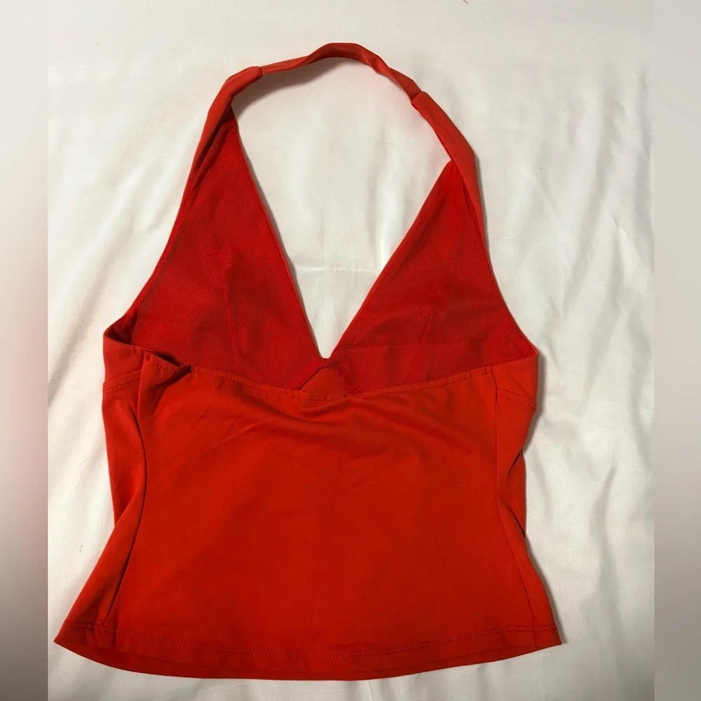 NWT Free People Intimately Still Here Halter Cami in Red. Size X-Small